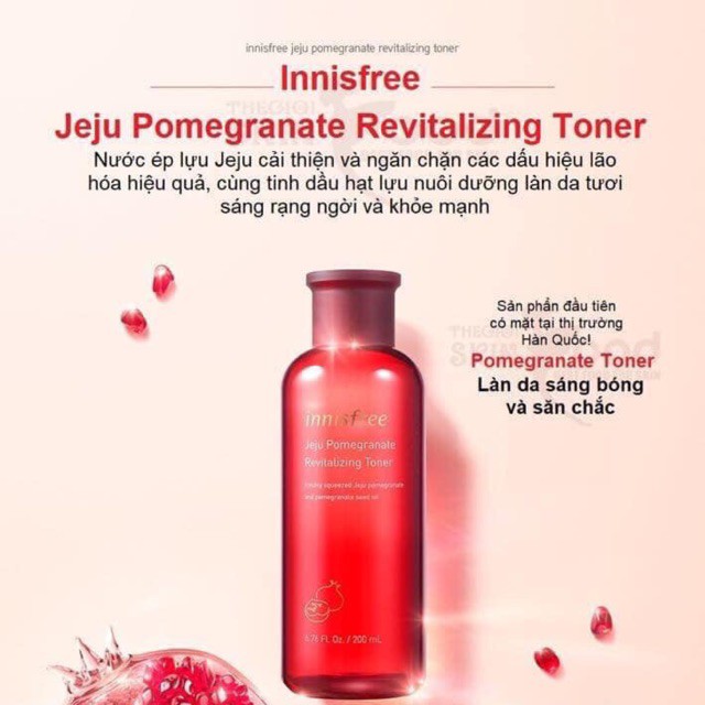 [HOT] ✨TONER LỰU ĐỎ INNISFREE JEJU SÁNG DA CHỐNG LÃO HÓA INNISFREE JEJU POMEGRANATE REVITALIZING✨