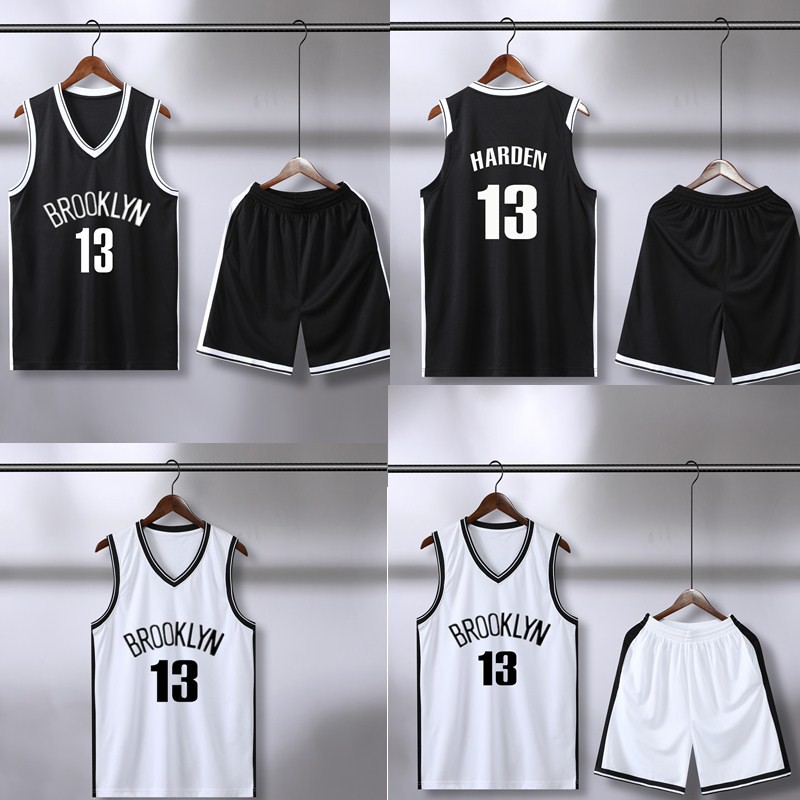 Jersey Y℡๑☈Nets Irving Áo số 11 Durant 7 Harden 13 Nhóm tùy chỉnh đồng phục bóng rổ mua suit nam nữ