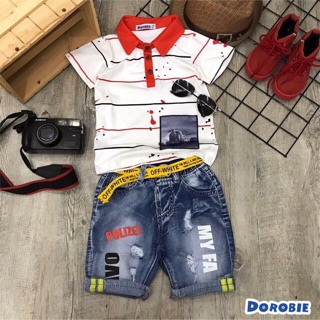 Set bé trai cổ trụ