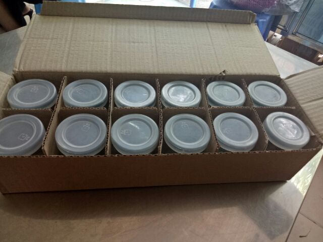 Bộ 12 Hũ Thủy Tinh Làm Sữa Chua 100ml CÓ NẮP