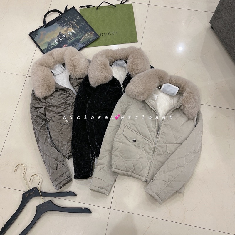 Áo khoác phao bóng cổ lông hàng QC | BigBuy360 - bigbuy360.vn