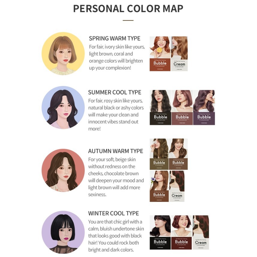 Gội Nhuộm Tóc Etude Bubble Hot Style Hair Coloring 60g  -