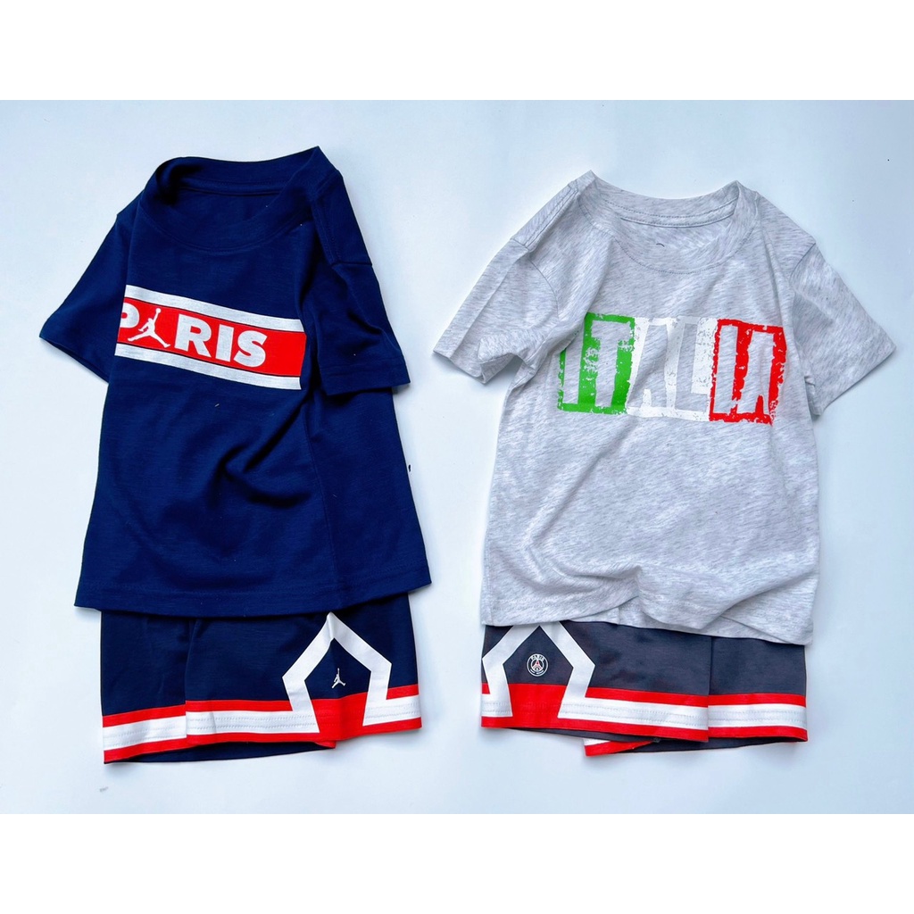 Set bộ bé trai 9-25kg thun cotton cao cấp Bộ quần áo bé trai in chữ thể thao 1 2 3 4 5 6 tuổi - STRC STRD