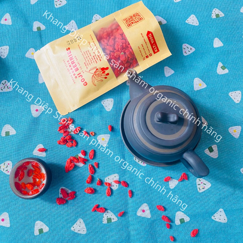 Câu kỷ tử sấy khô cao cấp gói 100g hạt kì tử hữu cơ