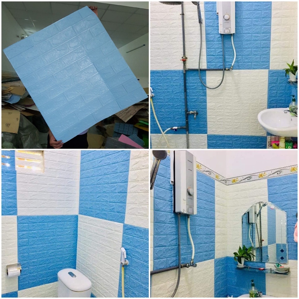 Shop Dán Tường 3D Giả Đá Vân Gạch Nhiều Kích Thước 70*77cm Sẵn Keo Bóc Dán
