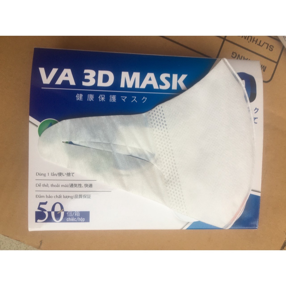 Khẩu trang 3D Mask công nghệ Nhật nhiều hình hộp 50 cái - Hộp khẩu trang 3D mask Duy Khánh