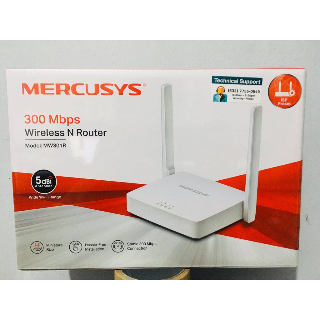 Bộ phát wifi Mercusys MW301R 2 râu tốc độ 300Mb