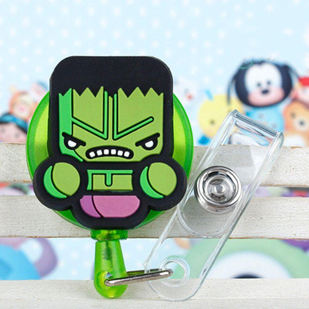 Kẹp Giữ Thẻ ID/Thẻ Tên Bằng Silicon Hình Iron Man Dễ Thương Có Thể Thu Gọn Cho Y Tá Bác Sĩ