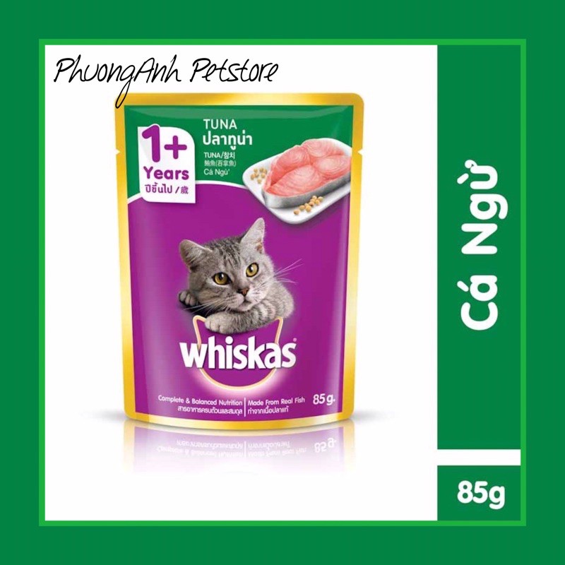 [ Q.Tân Phú ] Pate Whiskas vị cá ngừ cho mèo lớn 80g