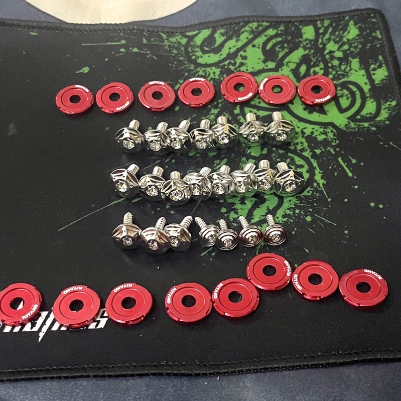 Combo full ốc salaya kèm lông đền kitaco gắn dàn áo mọi xe