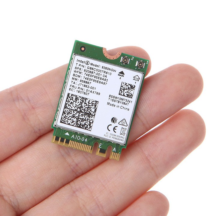 Card wifi chuẩn AC MU-MIMO 1.73Gbps tích hợp bluetooth 5.0 Intel 9260NGW PK06