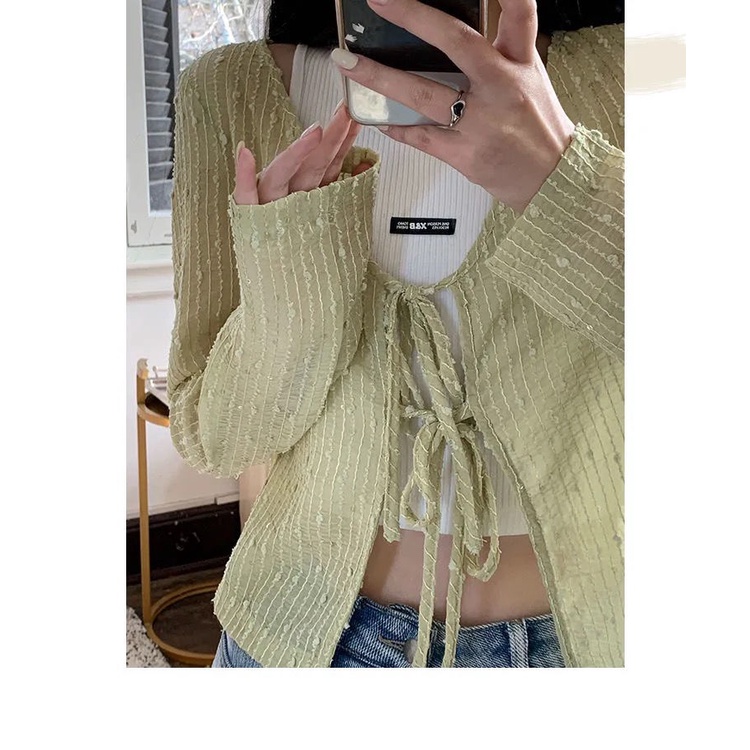 Áo Kiểu Cổ Chữ V Thiết Kế Mỏng Phong Cách Hàn Quốc Thời Trang Mùa Xuân 2022 Mới