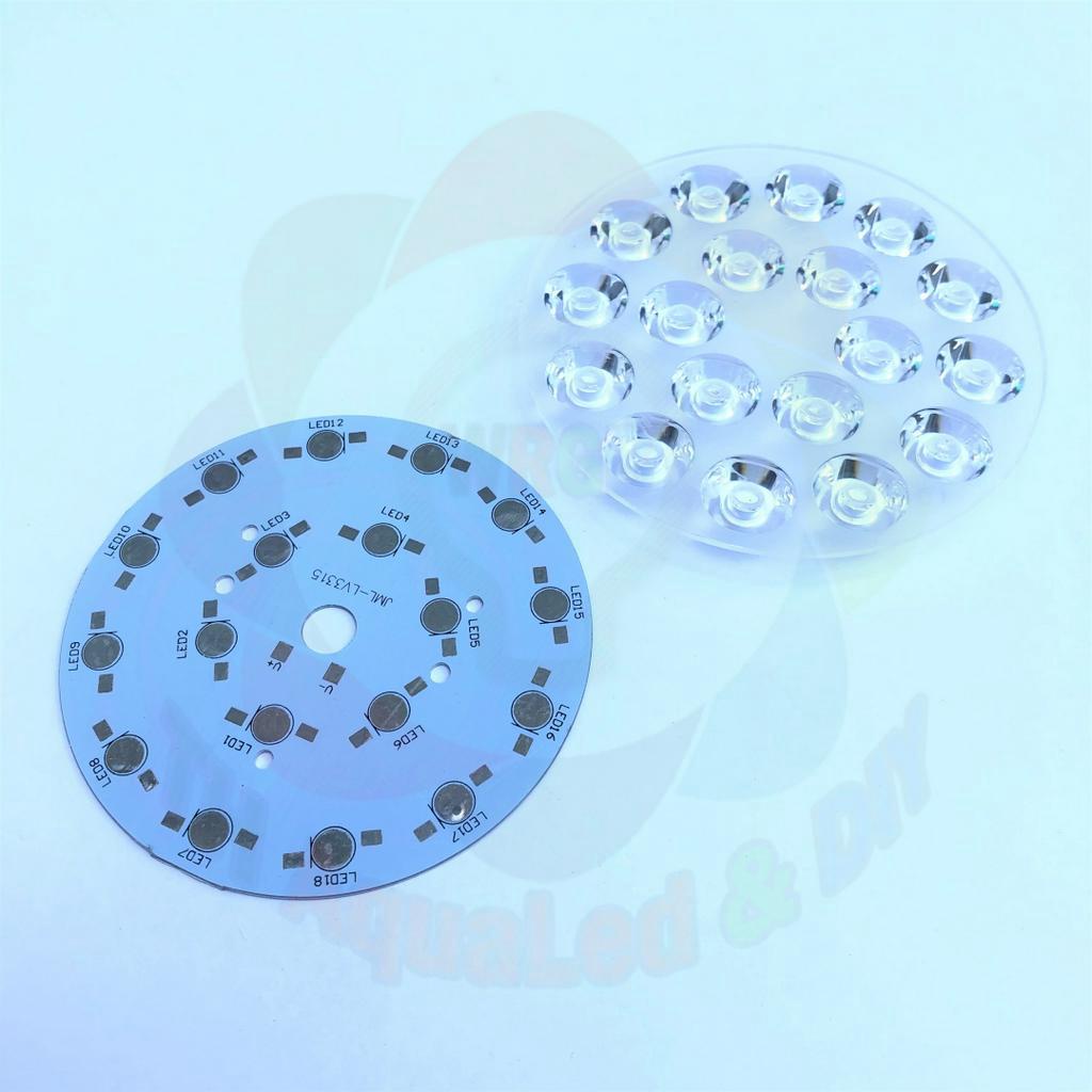 Chóa LED tròn 18 chip, sử dụng cho mạch led 18 chip, gom ánh sáng thừa hiệu quả