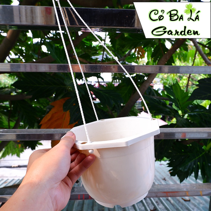 Chậu nhựa treo hình tròn KT 16x13