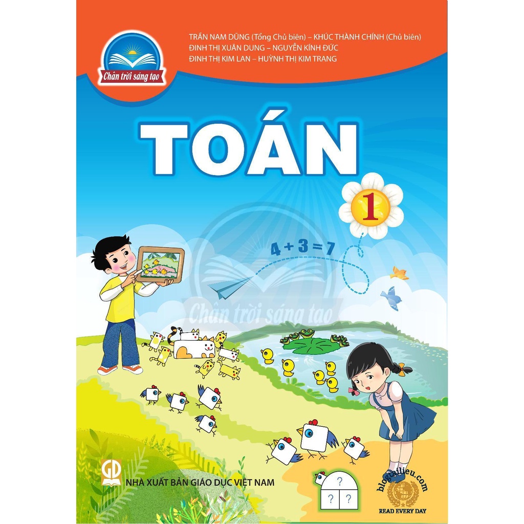Chân trời sáng tạo Toán và Tiếng Việt lớp 1 kèm bìa bao và giấy nhãn
