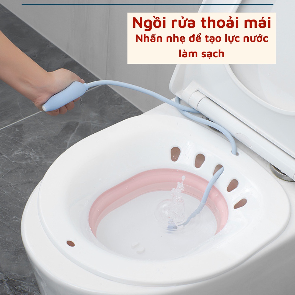 Chậu rửa và xông vùng kín kèm vòi xịt dùng vệ sinh cho phụ nữ mang thai và sau sinh hàng loại 1
