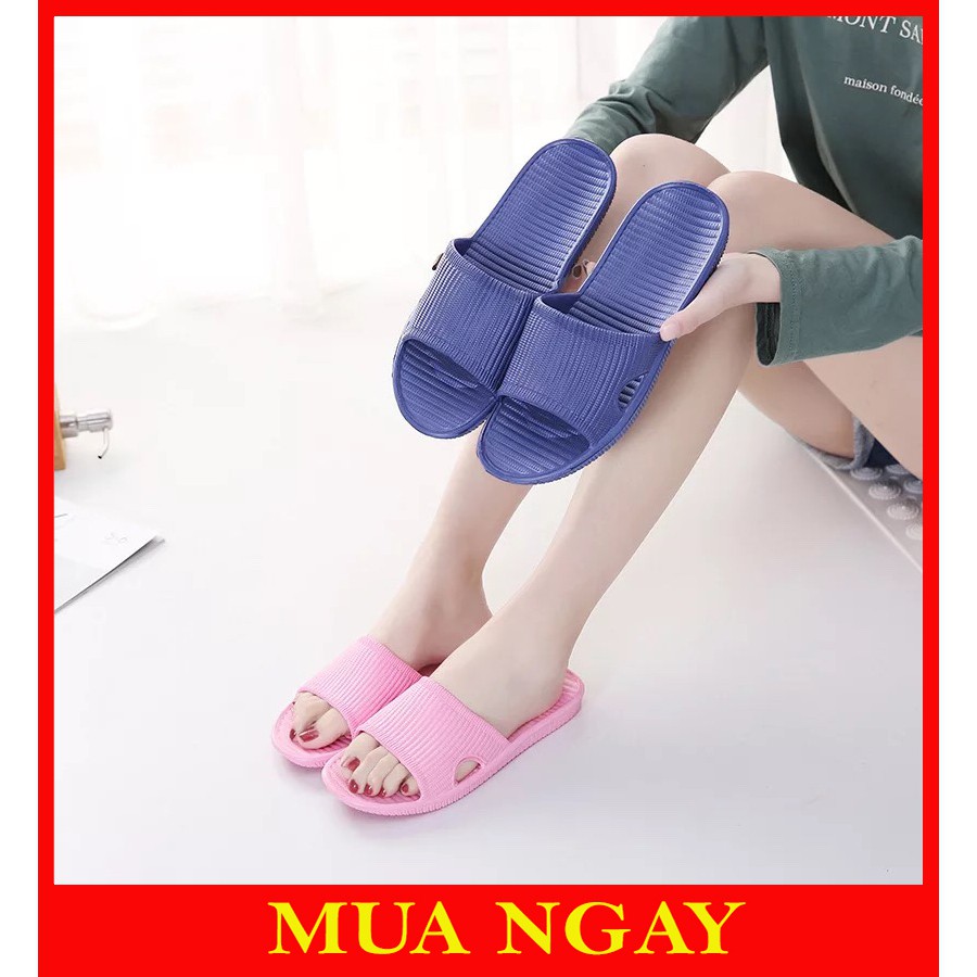 Dép Đi Trong Nhà, Văn Phòng, Nhà Tắm Nhựa Nguyên Khối Nhẹ Êm D12 Siêu Bền Siêu Đẹp