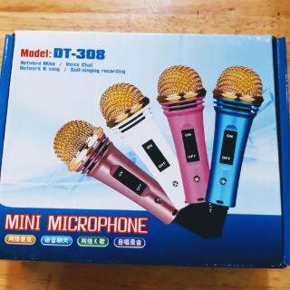 MICRO KARAOKE MINI CÓ DÂY :DT-308 DÀNH CHO SMARTPHONE & IPAD