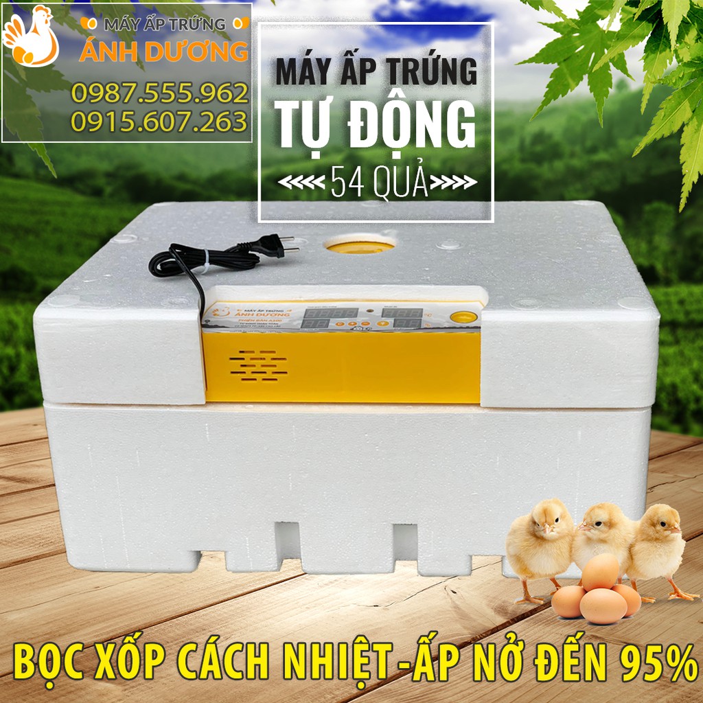 [ Hàng Chính Hãng ] Máy ấp trứng Ánh Dương A100 - Ấp tự động 54 trứng