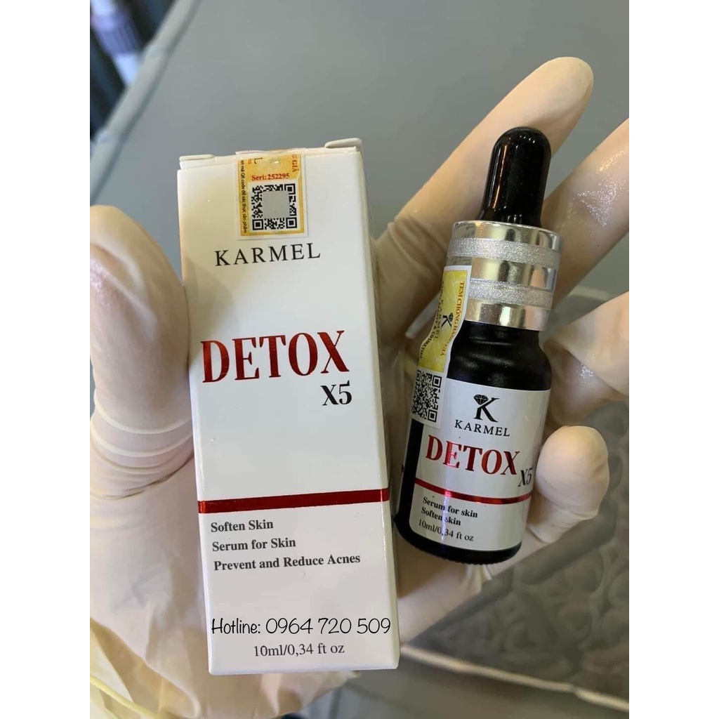 Kamel Serum Detox Acnes X5 - Loại bỏ Mụn, da sần vỏ cam, mờ thâm nám, thu nhỏ lỗ chân lông, trắng sáng