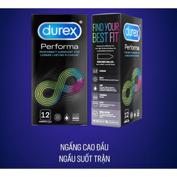 [HÀNG THẬT] Bao cao su Durex Performa  Hộp 12 bao [CHÍNH HÃNG]