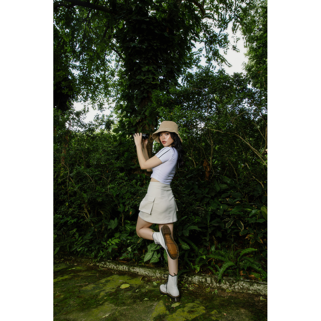 Chân váy kaki túi hộp beige BLMDE | BigBuy360 - bigbuy360.vn