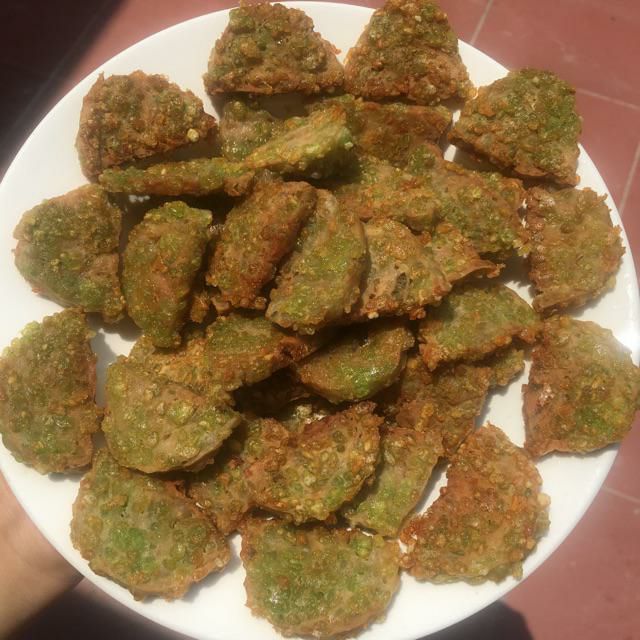 Cốm dẹp xanh làm chả, chiên tôm, làm bánh, nấu xôi, kem...