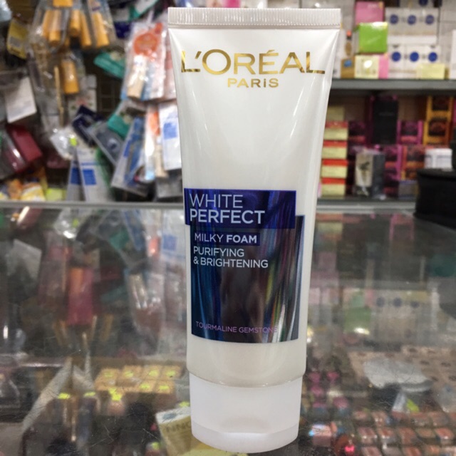Sữa rửa mặt sáng da L'ORÉAL White Perfect Milk Foam Purifying &amp; Brightening 100ml