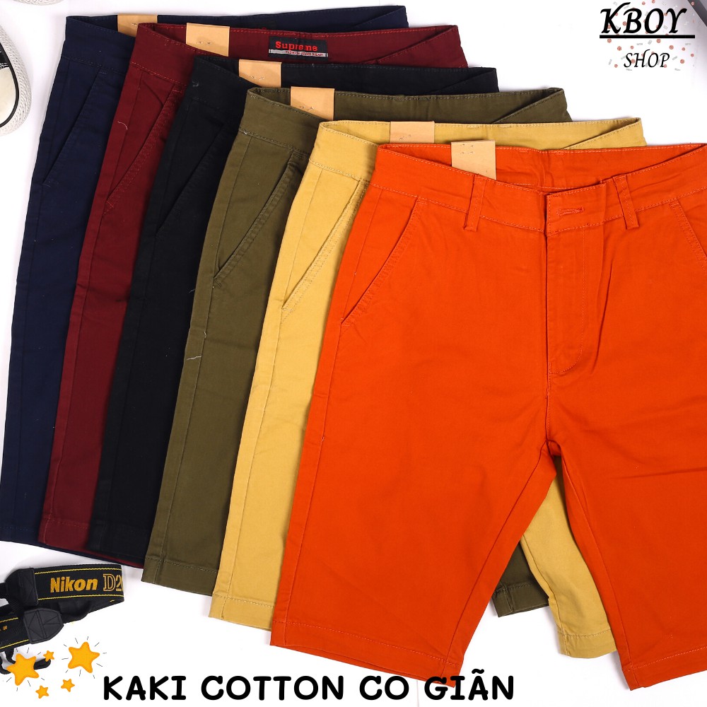 Quần Short KAKI NAM Cao cấp Trơn 6 màu - Thấm hút tốt, mềm mại, vải kaki, co giãn tốt, dày dặn, thoáng mát - 9905