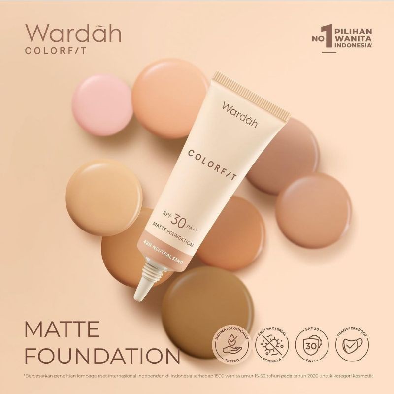 (Hàng Mới Về) Kem Nền Trang Điểm Chống Nắng Spf 30 Wardah Colorfit
