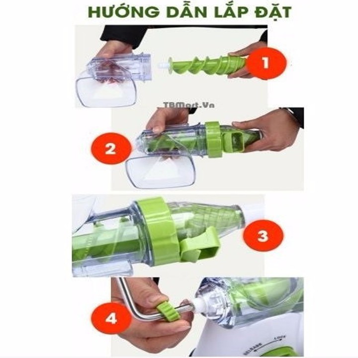 Máy xay ép hoa quả đa năng Manual Juicer loại XỊN, Dụng cụ ép hoa quả cầm tay xay thịt ép nước thủ công