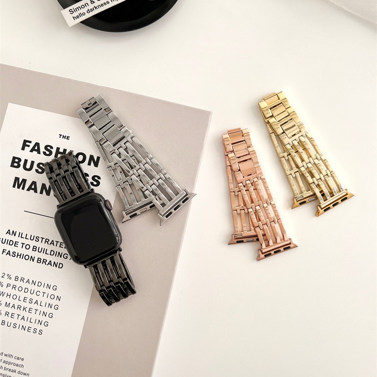 Dây Đeo Đồng Hồ Bằng Kim Loại 41mm 45mm 38mm 42mm 44mm 40mm Dành Cho iWatch serise 8 7 6 5 4 3 2 SE