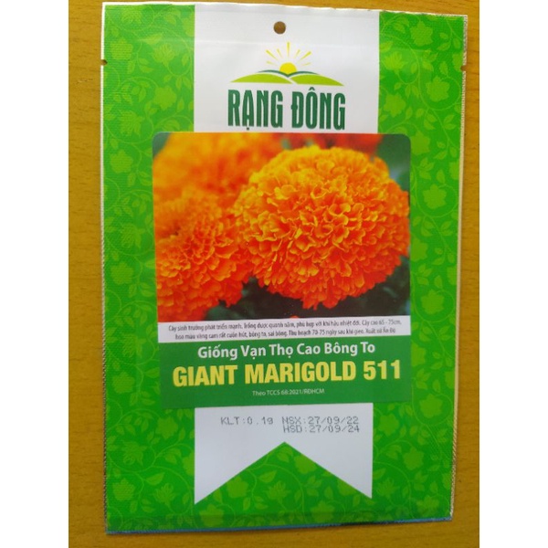 Hạt Giống Hoa Vạn Thọ Cao Bông To ( 0,1g khoảng 100 hạt )