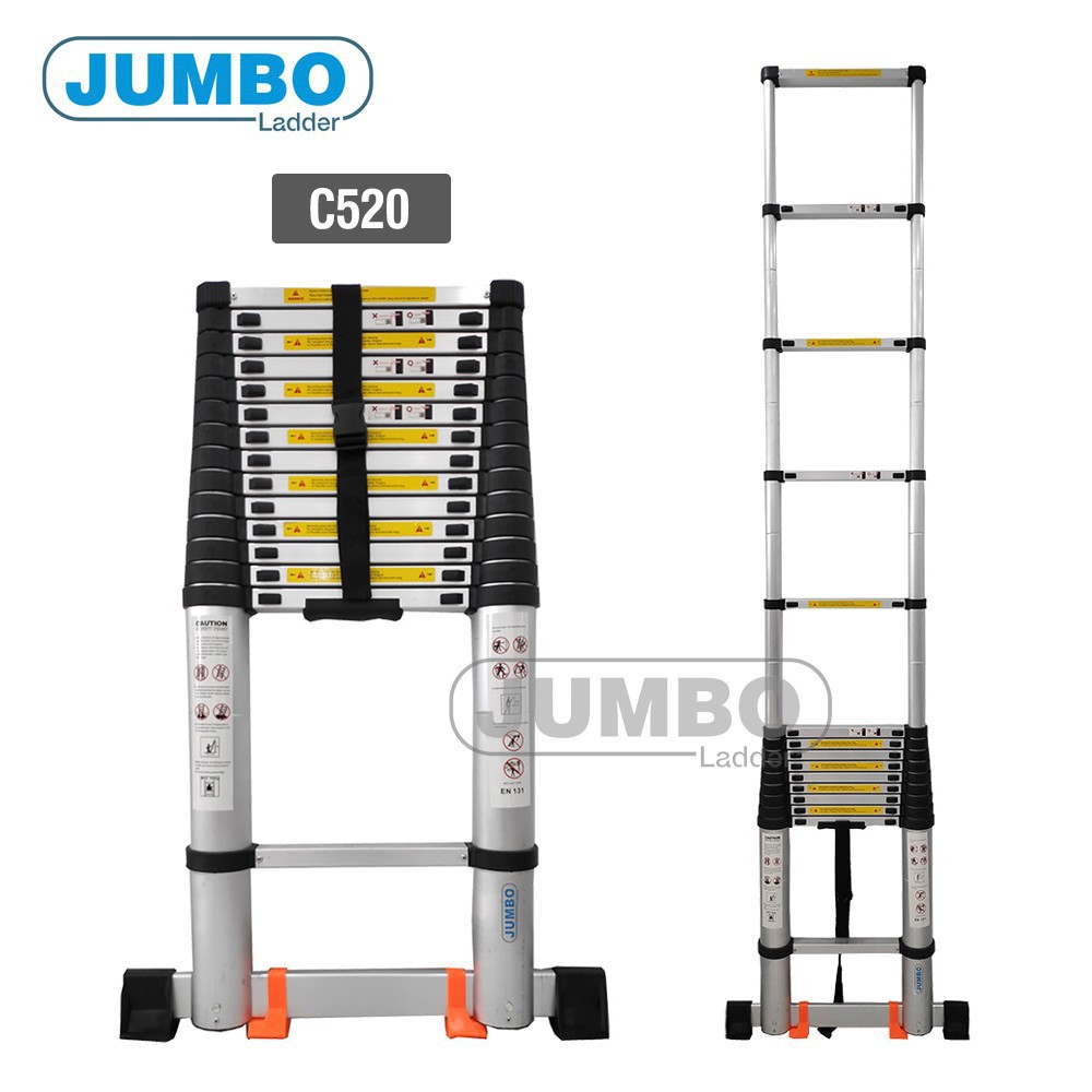 Thang nhôm rút đơn cao cấp Jumbo C520 - 5,2m