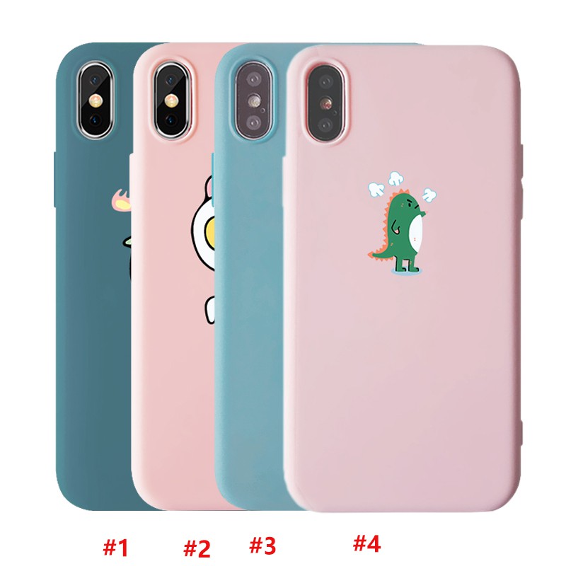 Ốp silicone mềm hình khủng long dễ thương IPhone SE 2020 6 6s 7 8 Plus X XS XR XSMax Cartoon Little Dinosaur Soft Cover | BigBuy360 - bigbuy360.vn