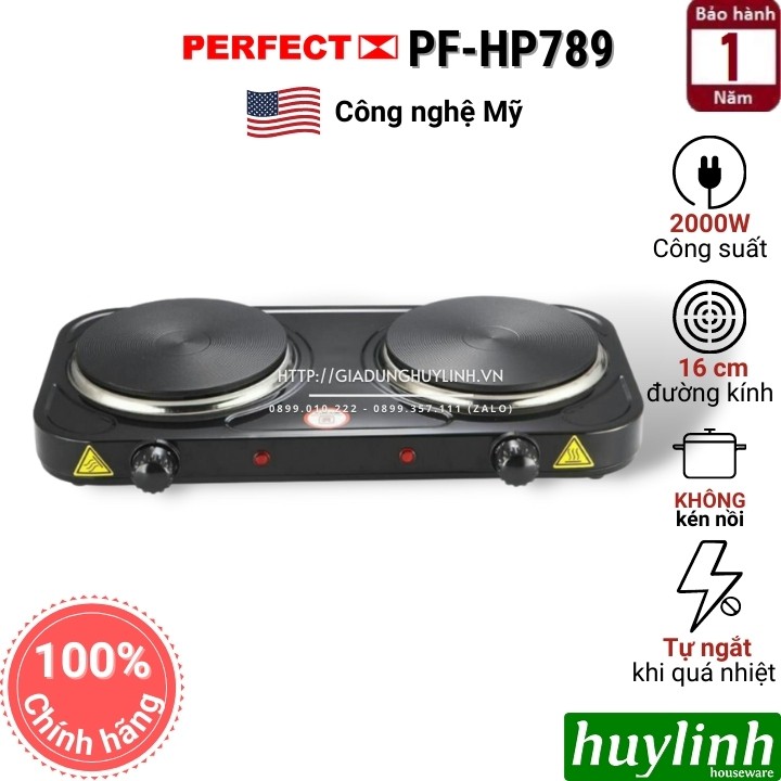 Bếp điện đôi Perfect PF-HP789 - 2000W