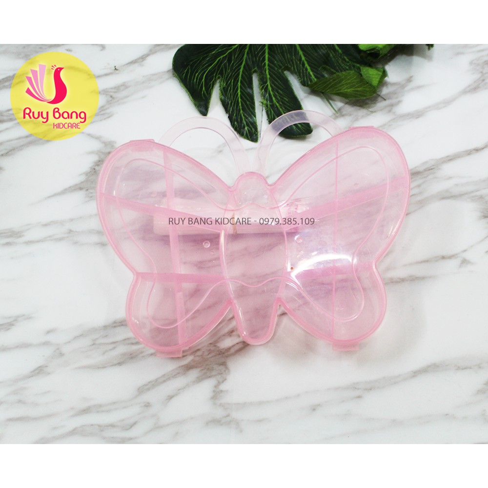 Hộp nhựa hình bướm đựng đồ nơ kẹp cho bé