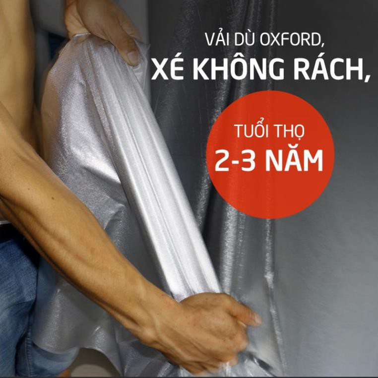 TKC Bạt phủ xe hơi,áo trùm xe hơi,xe ô tô phủ nhôm bạc 4 chỗ đến 7 chỗ, lớp phản quang chống nóng, mưa, xước sơn_BPX