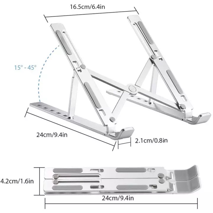 MC N3 Giá đỡ Laptopchất liệu bằng nhôm điều chỉnh độ cao , chống mỏi cổ, dễ gấp gọn