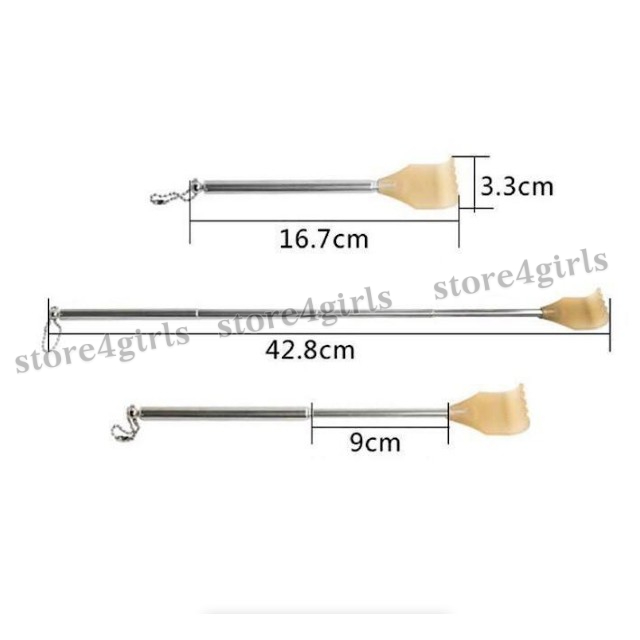 Cây gãi lưng inox đầu nhựa co giãn được chiều dài tiện lợi Store4girls