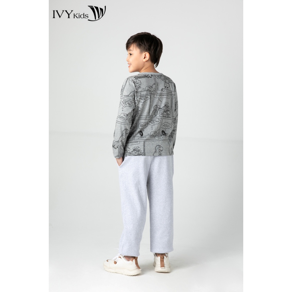 Áo thun họa tiết bé trai IVY moda MS 58K1376
