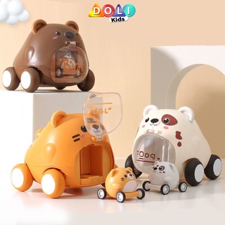Ô tô đồ chơi trẻ em cho bé trai bé gái xe hình thú thông minh cho bé Doli Kids