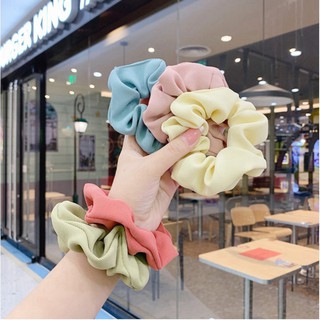 Dây buộc tóc cột tóc scrunchies vải buộc tóc vải trơn bóng loại đẹp cực xinh kep.vn