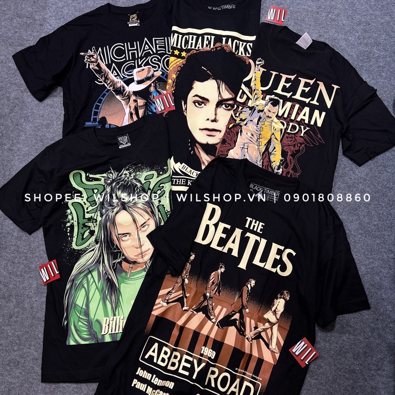 ÁO IN MICHAEL JACKSON MJ - BILLIE EILISH - QUEEN Bohemian Rhapsody - THE BEATLES - ÁO ROCK BAND TEE
