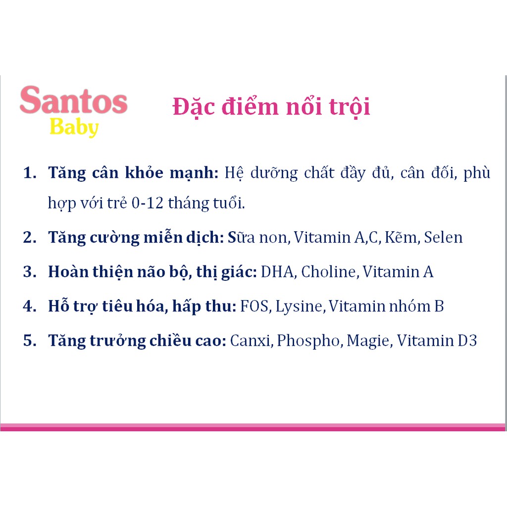 Sữa bột công thức Santos Baby 400g_Duchuymilk