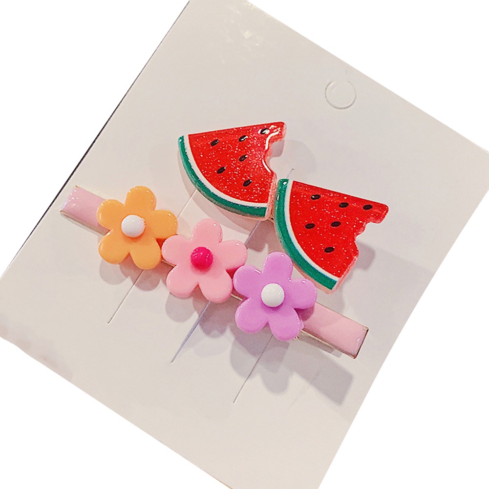 Set 2 Kẹp Tóc Hình Trái Cây Xinh Xắn Cho Bé Gái