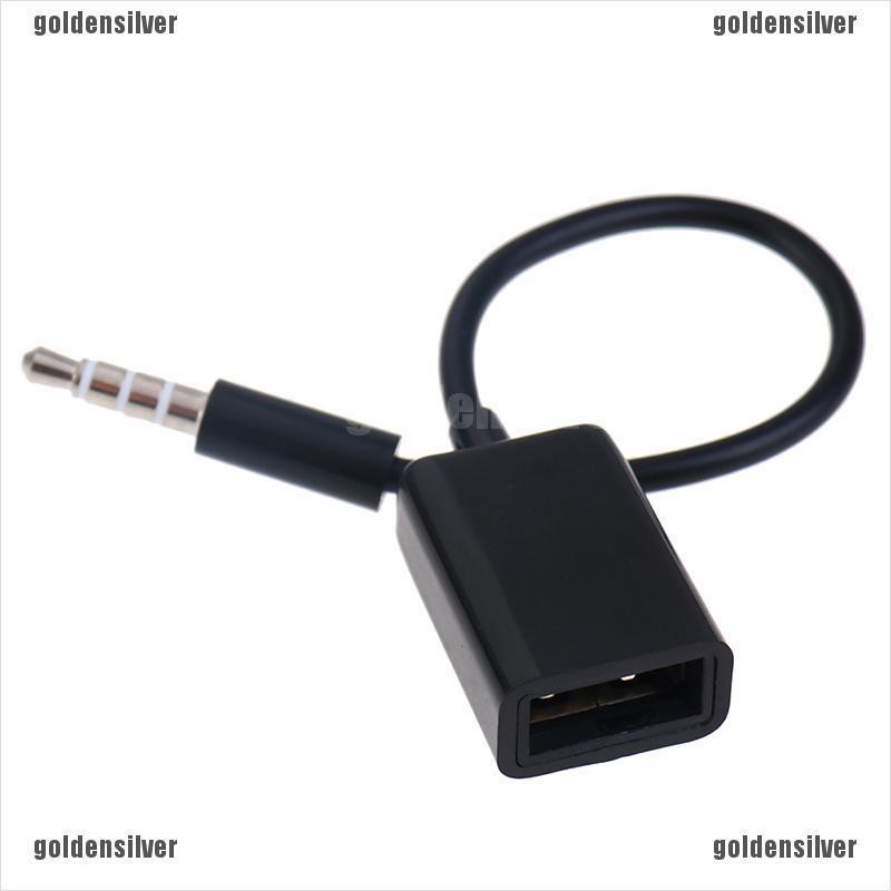 Cáp Chuyển Đổi Âm Thanh AUX Giắc Cắm 3.5mm Sang Cổng USB 2.0 Chuyên Dụng Cho Xe Hơi