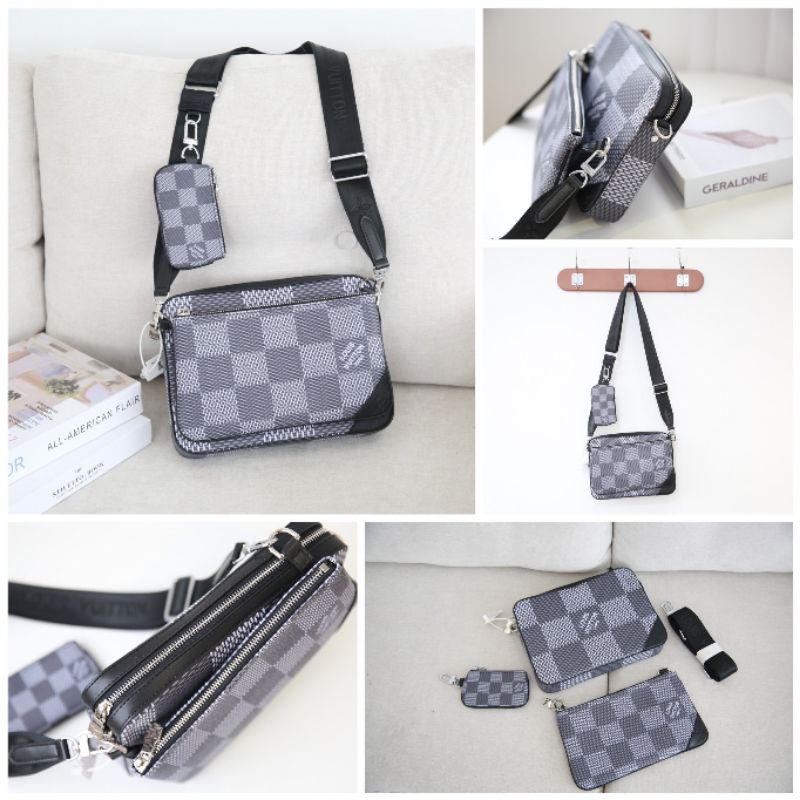 Túi đeo chéo nam hàng da thật