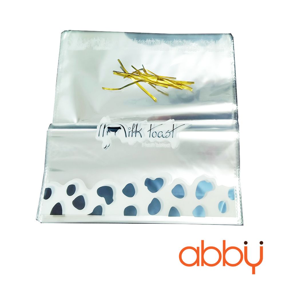 Túi đựng bánh gối bò sữa to A149 kèm dây buộc (10 chiếc)