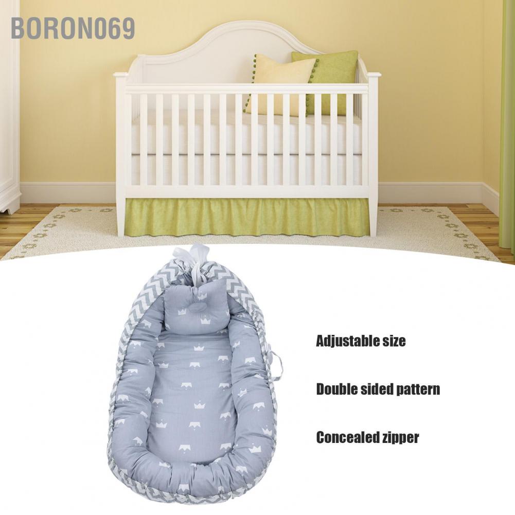 Giường Ngủ Di Động Thoáng Khí Cho Bé Sơ Sinh 85*55cm Boron069